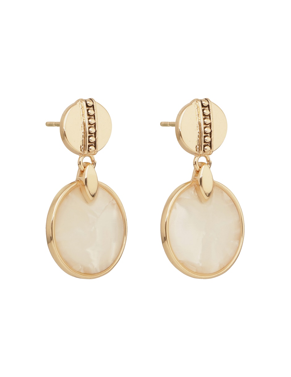 Aretes cortos Color Drops con acabado brillante
