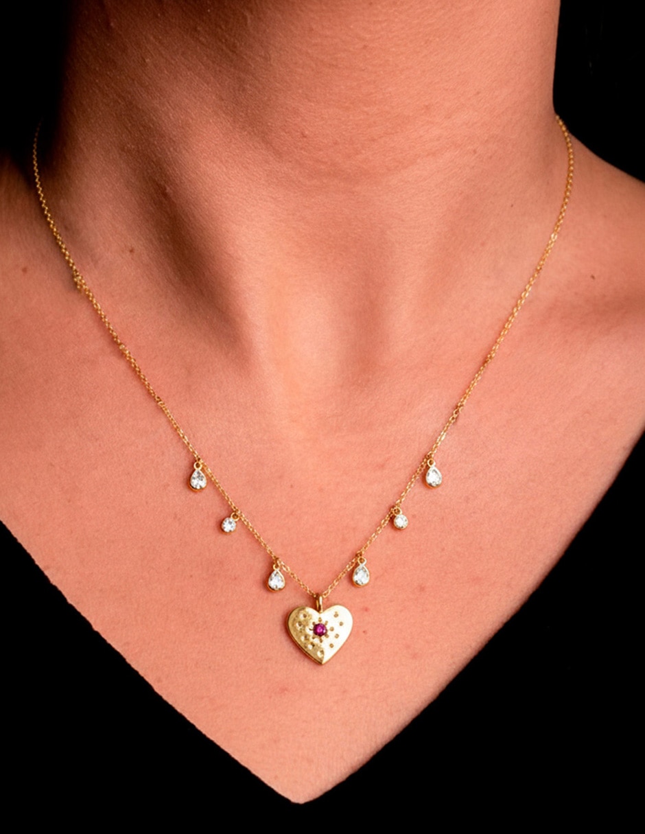 Collar de corazón Golden 4