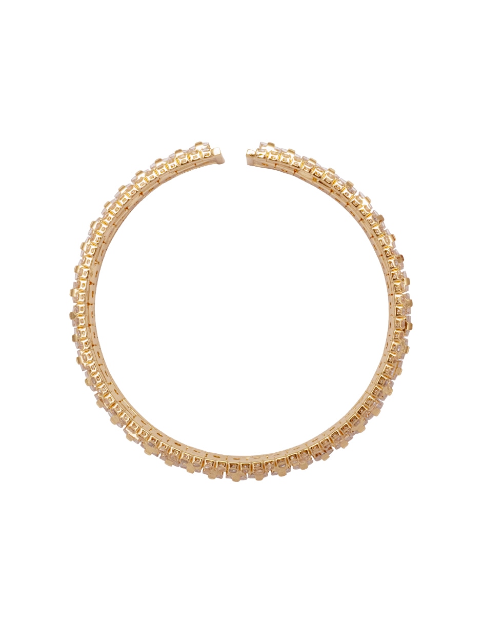 Brazalete con zirconia cúbica Bangle Cup acabado pavé Brazalete con zirconia cúbica Bangle Cup acabado pavé