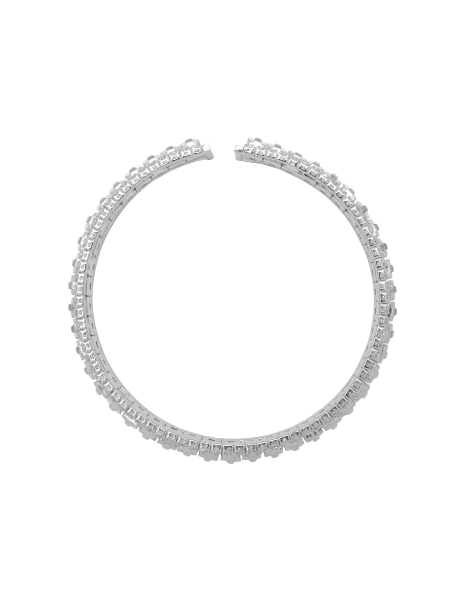 Brazalete con zirconia cúbica acabado pavé 1