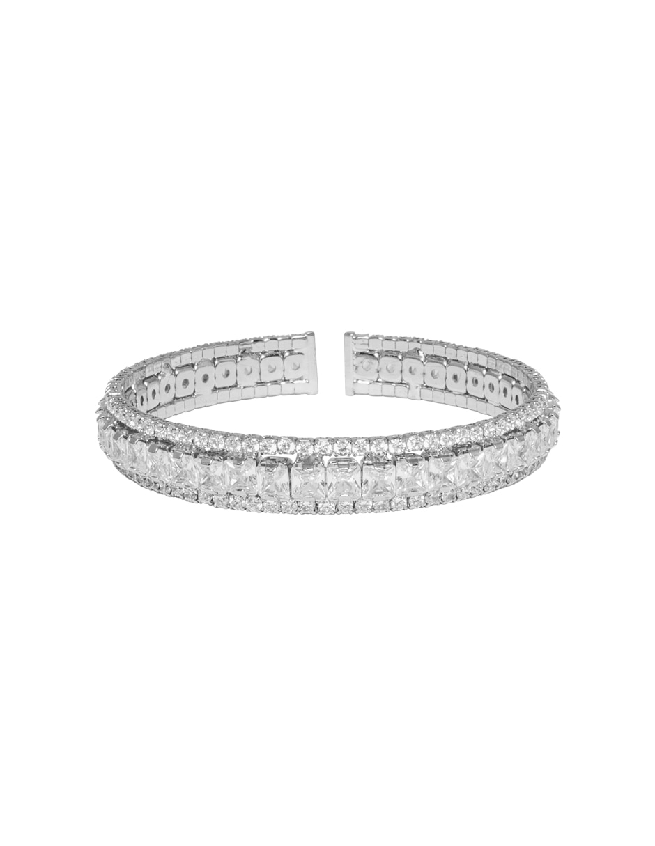 Brazalete con zirconia cúbica acabado pavé 2
