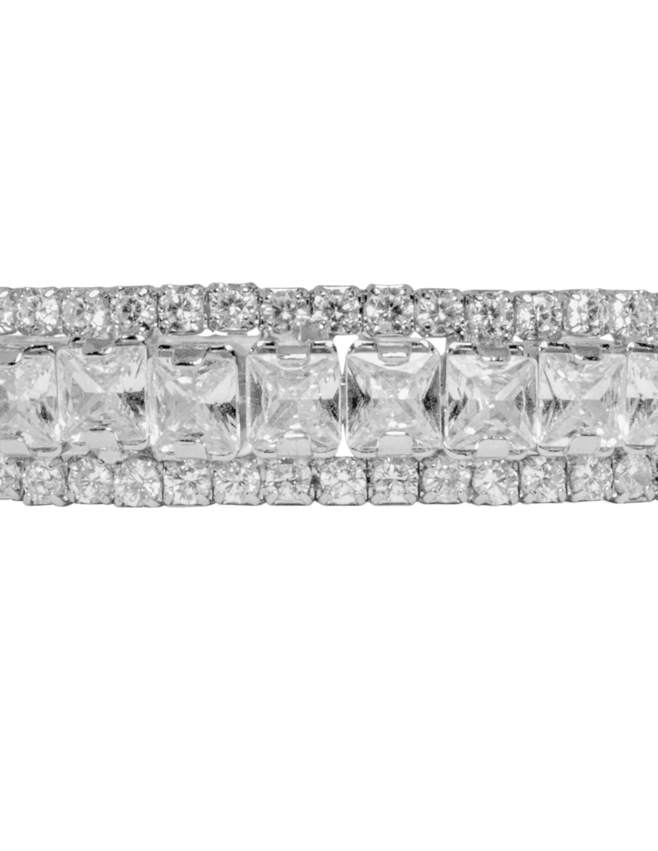 Brazalete con zirconia cúbica acabado pavé 3
