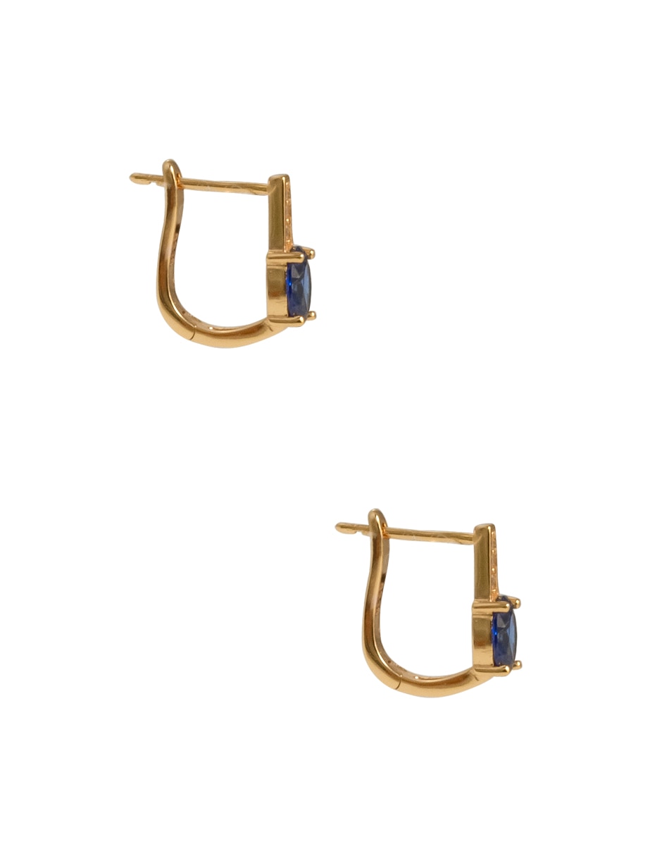 Aretes cortos ovalados de plata p 925 con acabado pavé zirconia 3