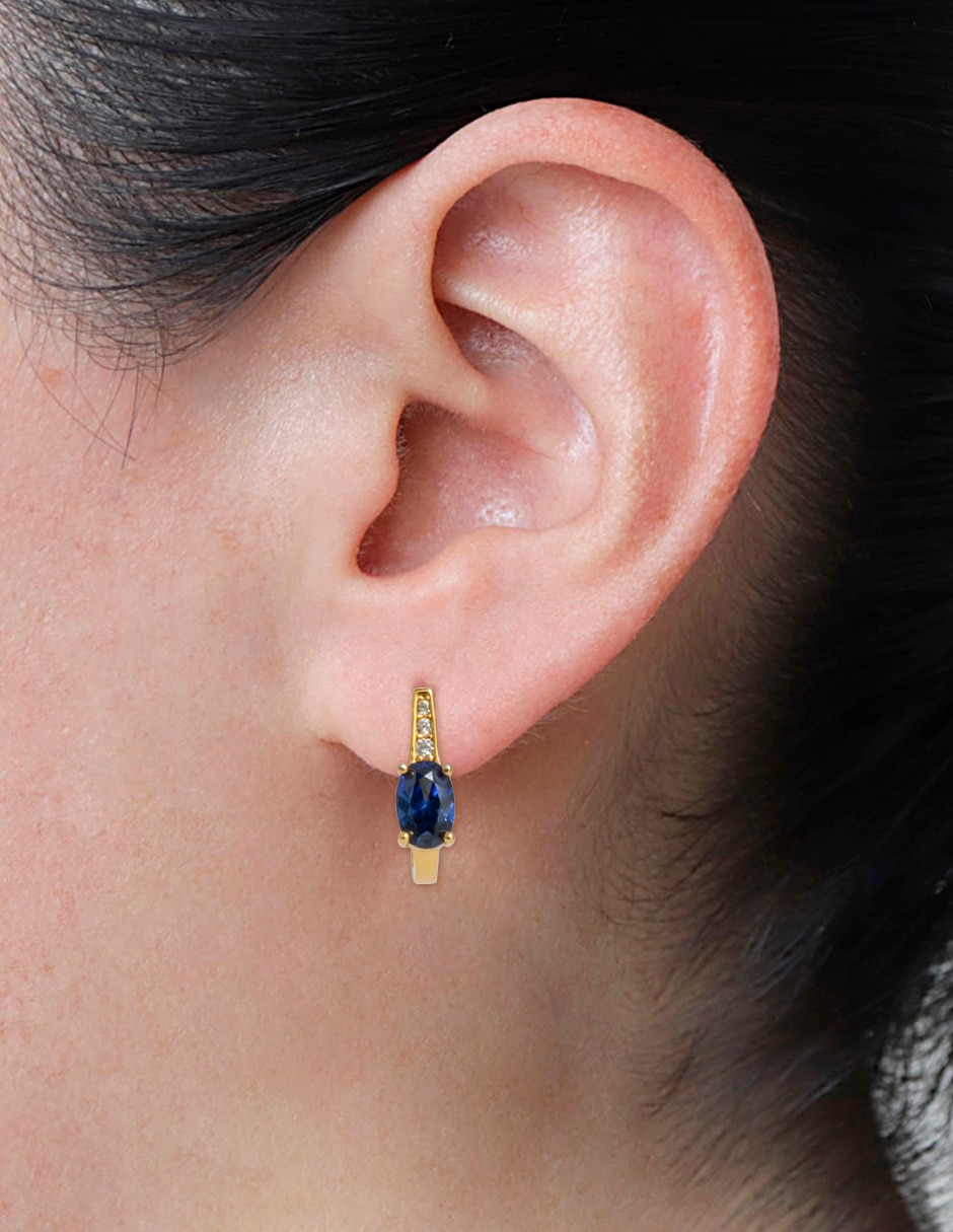 Aretes cortos ovalados de plata p 925 con acabado pavé zirconia 4
