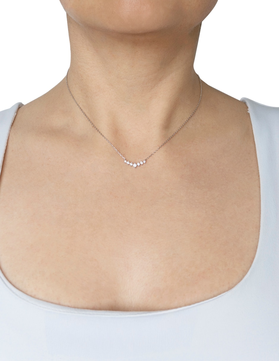 Collar Carré de plata P 925 Collar Carré de plata P 925