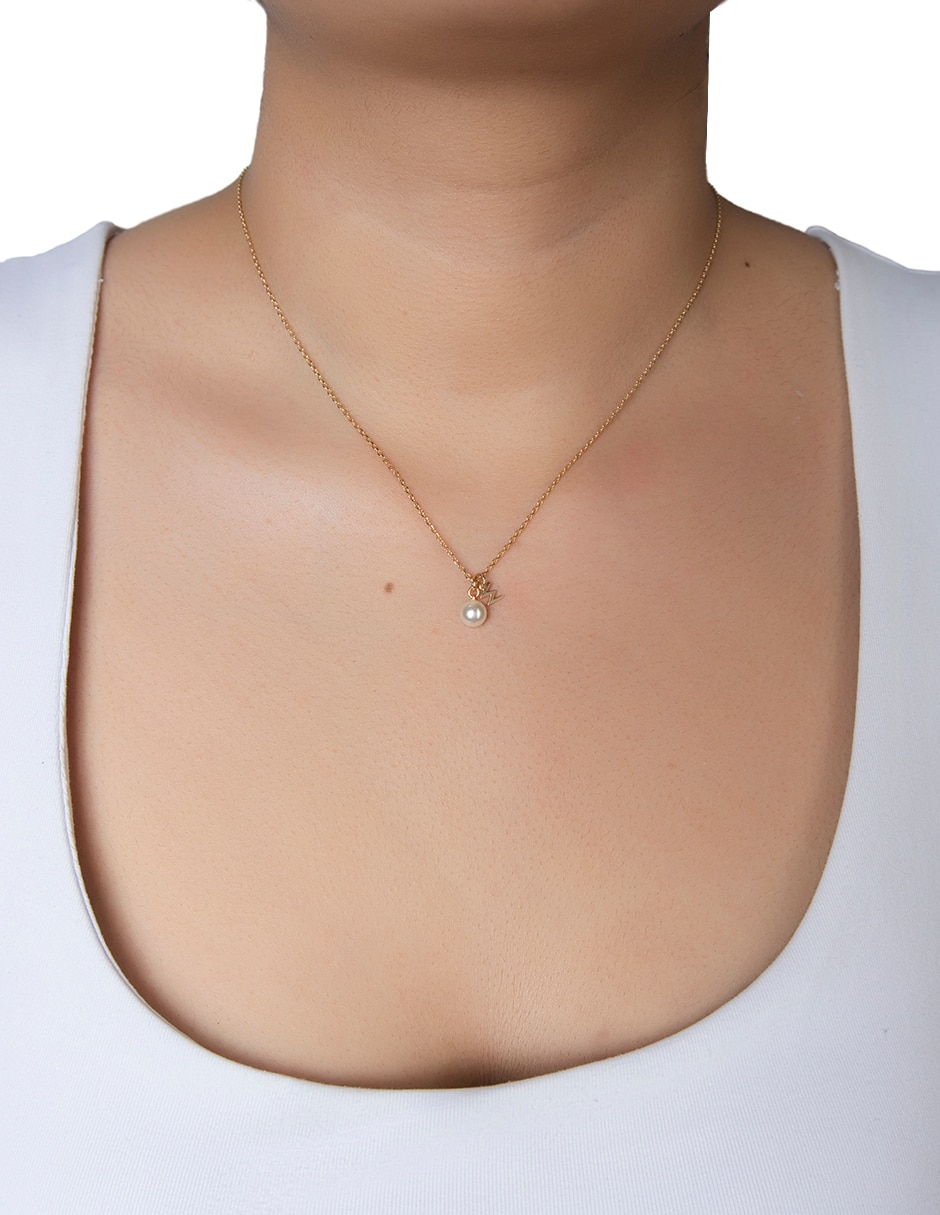 Collar con dije de esfera cabuchón