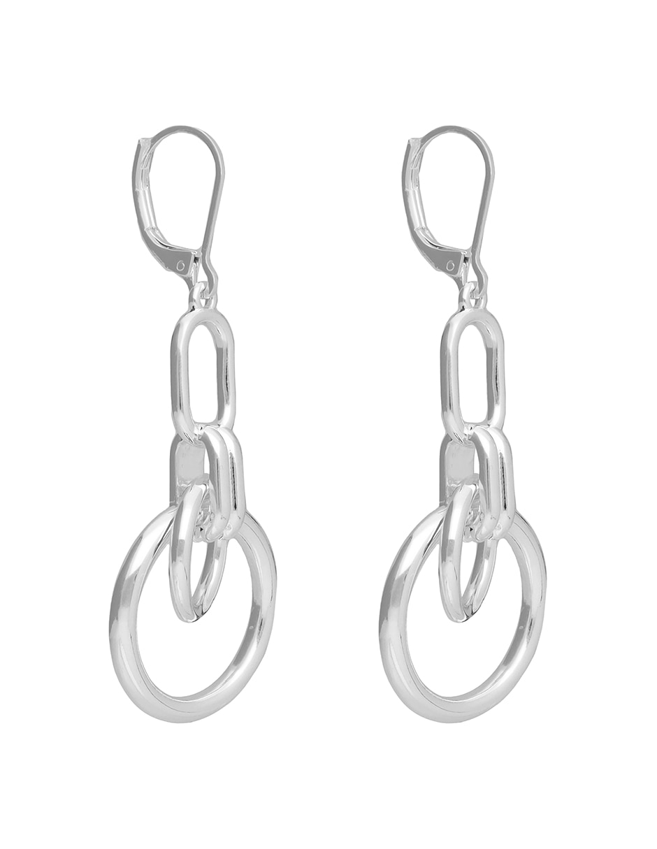 Aretes Toggle & Chain con acabado pulido