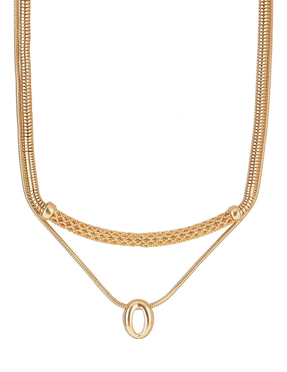 Collar de ovalado golden mesh 2