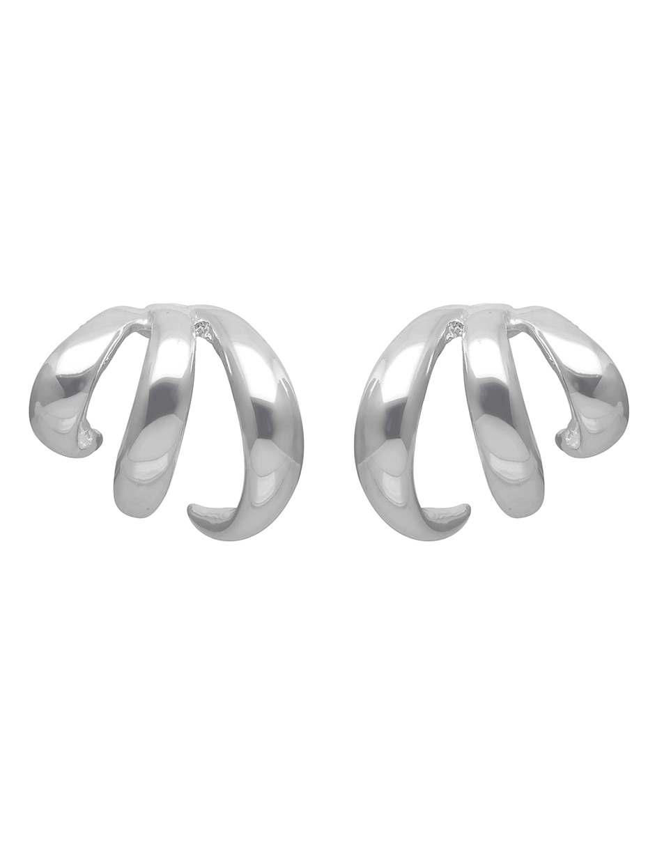 Aretes Cortos Silver Waves con acabado pulido Aretes Cortos Silver Waves con acabado pulido