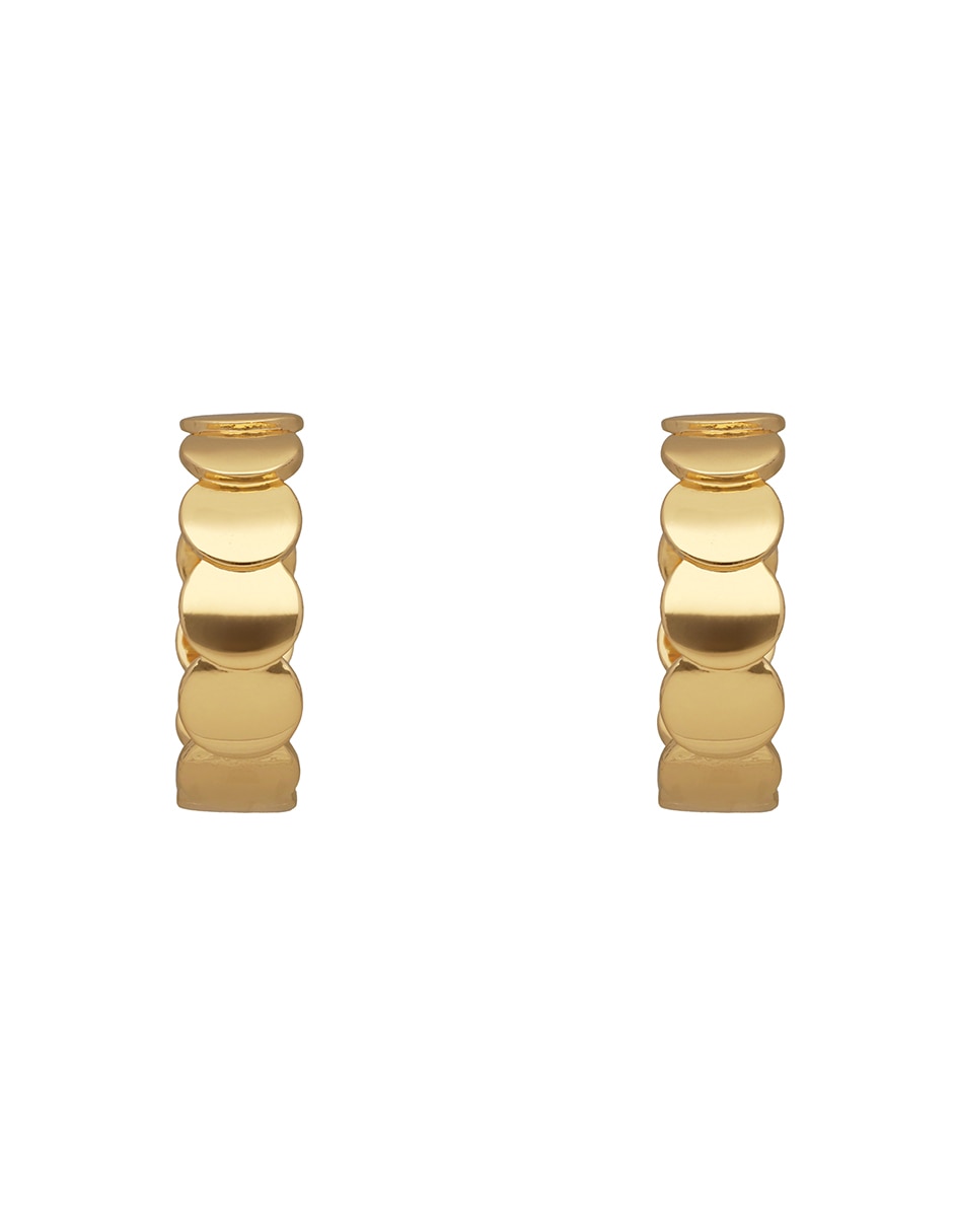 Aretes Gold Discs con acabado pulido 1
