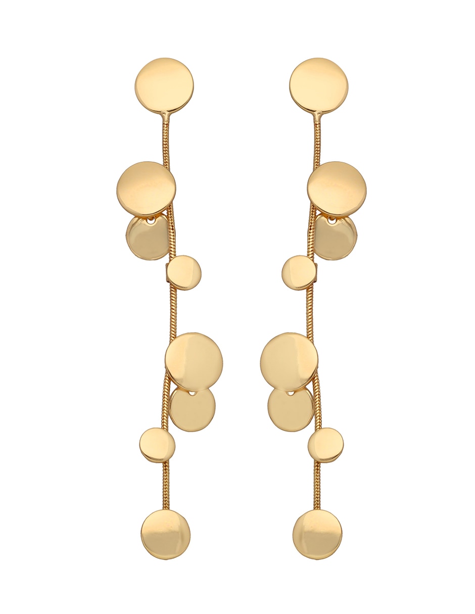 Aretes Gold Discs con acabado mate 1