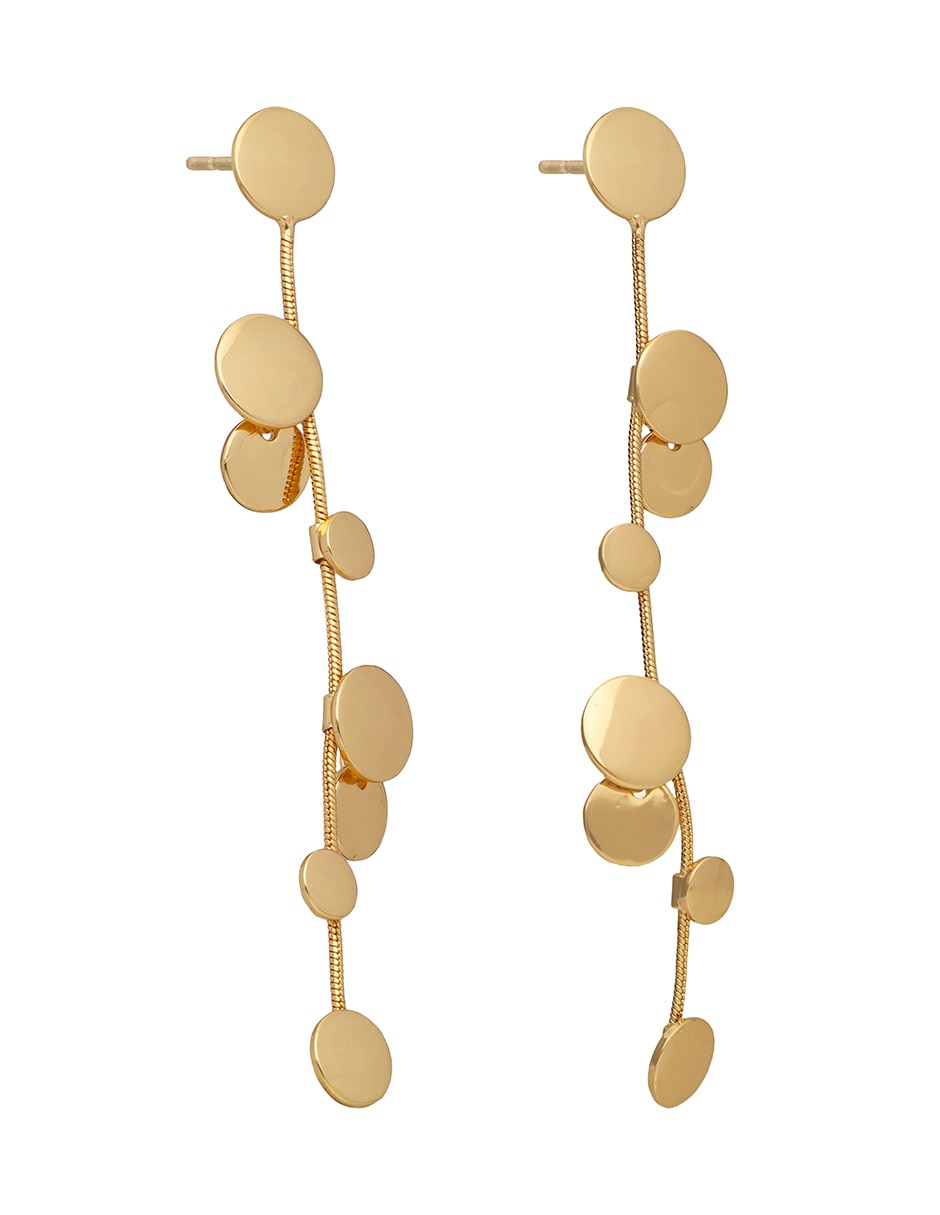 Aretes Gold Discs con acabado mate