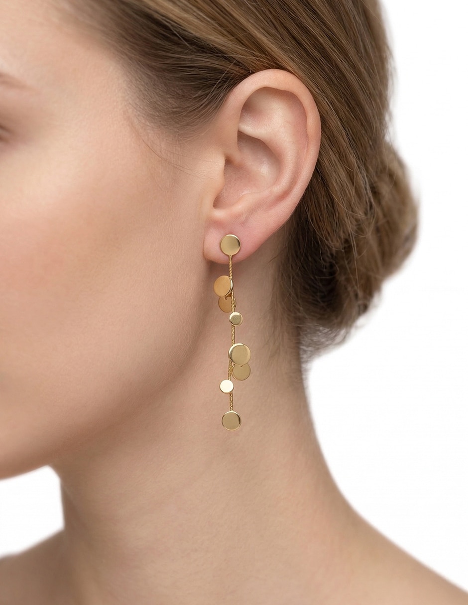 Aretes Gold Discs con acabado mate 3