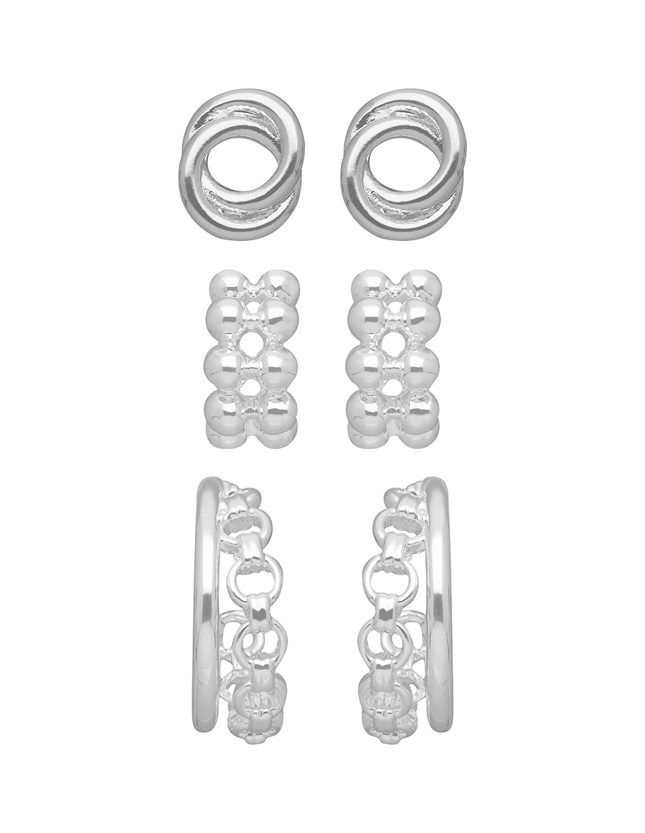 Aretes Toggle & Chain con acabado pulido 1