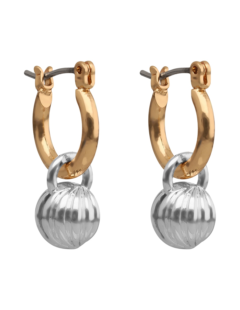 Aretes Cortos Tritone Faceted Beads con acabado pulido 2