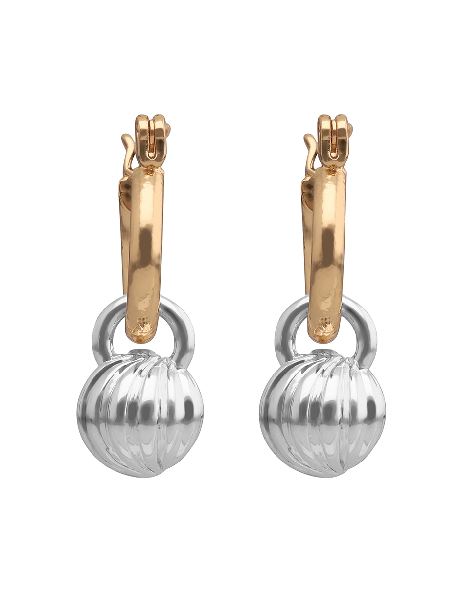 Aretes Cortos Tritone Faceted Beads con acabado pulido Aretes Cortos Tritone Faceted Beads con acabado pulido