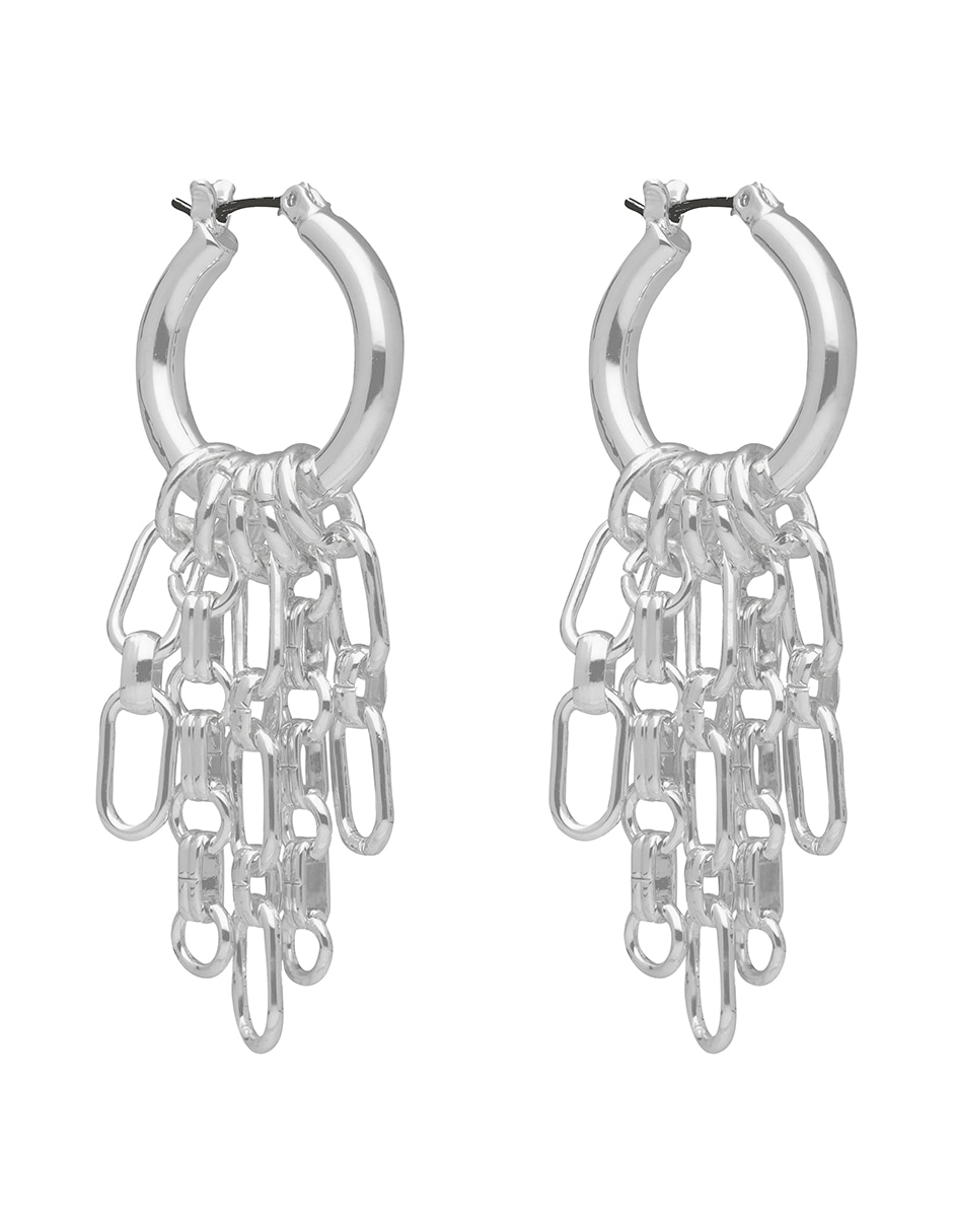 Aretes Toggle & Chain con acabado pulido 1