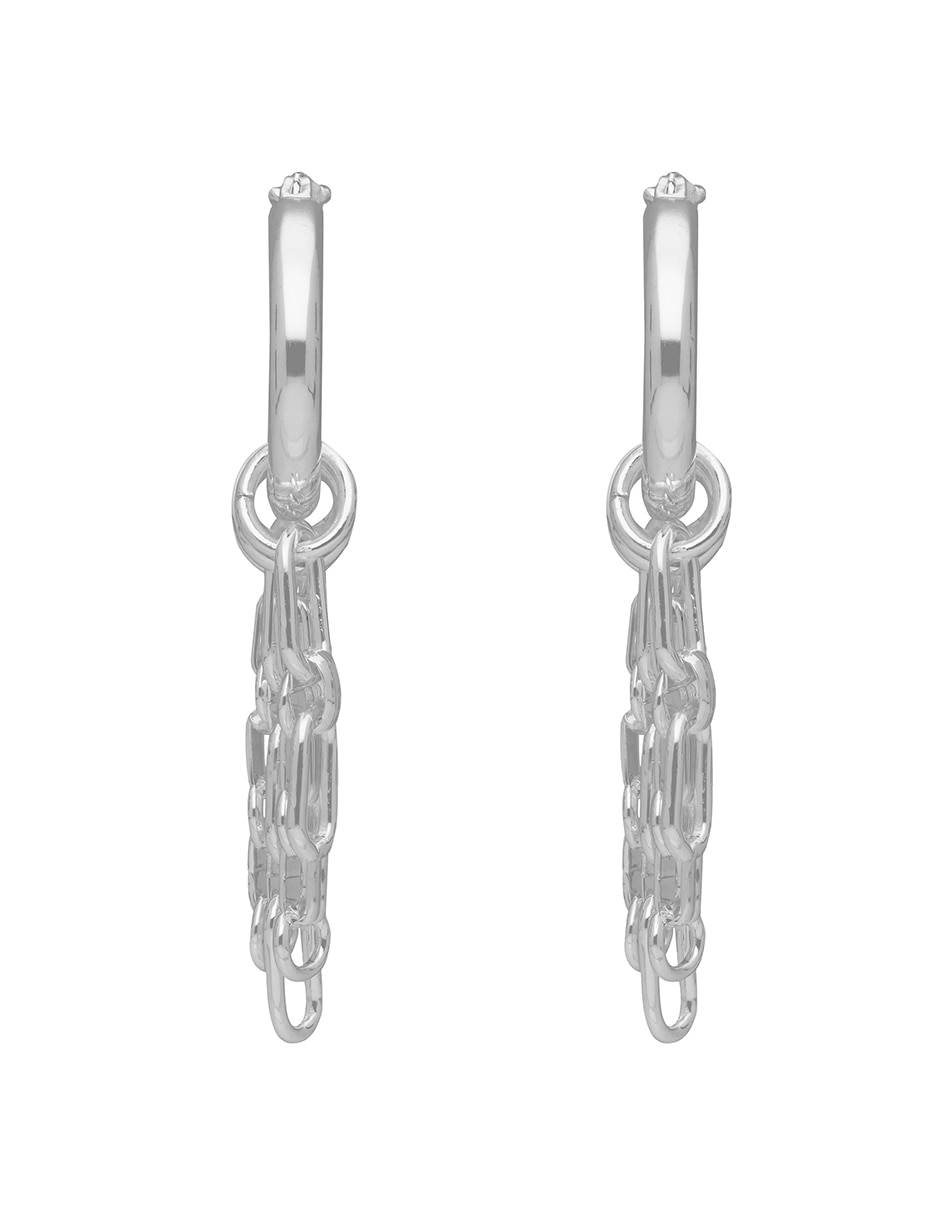 Aretes Toggle & Chain con acabado pulido