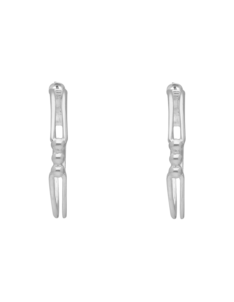 Aretes Toggle & Chain con acabado pulido 1