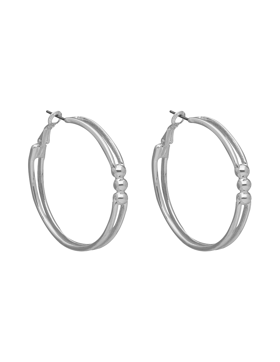 Aretes Toggle & Chain con acabado pulido