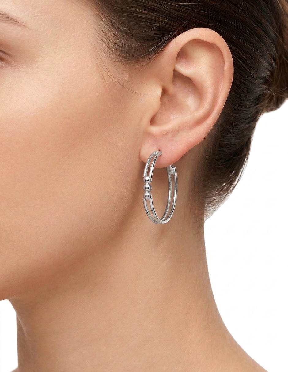 Aretes Toggle & Chain con acabado pulido 3