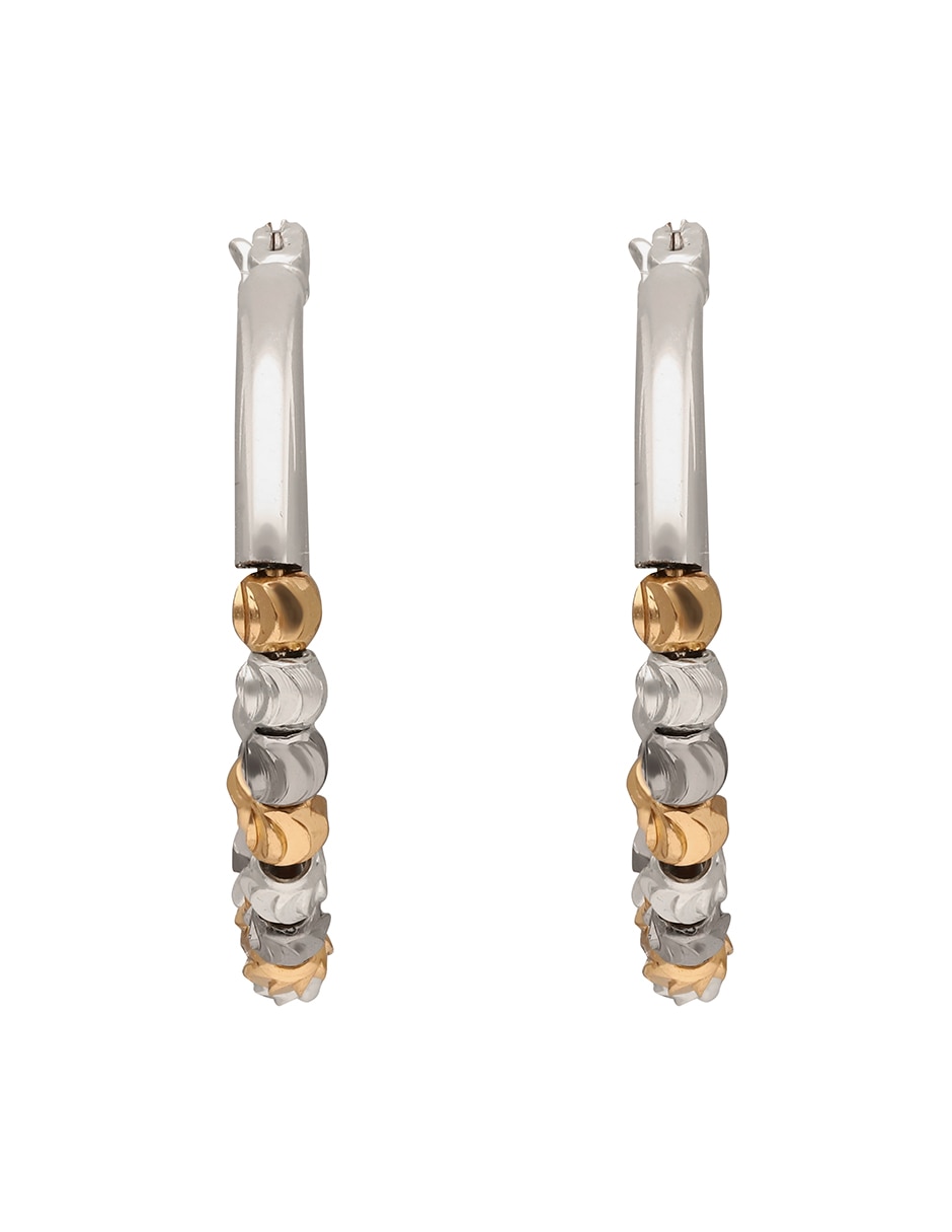 Aretes Cortos Tritone Faceted Beads con acabado pavé