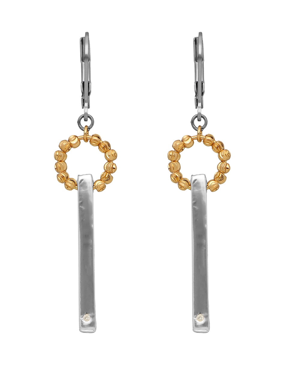 Aretes Cortos de gota Tritone Faceted Beads con acabado mate