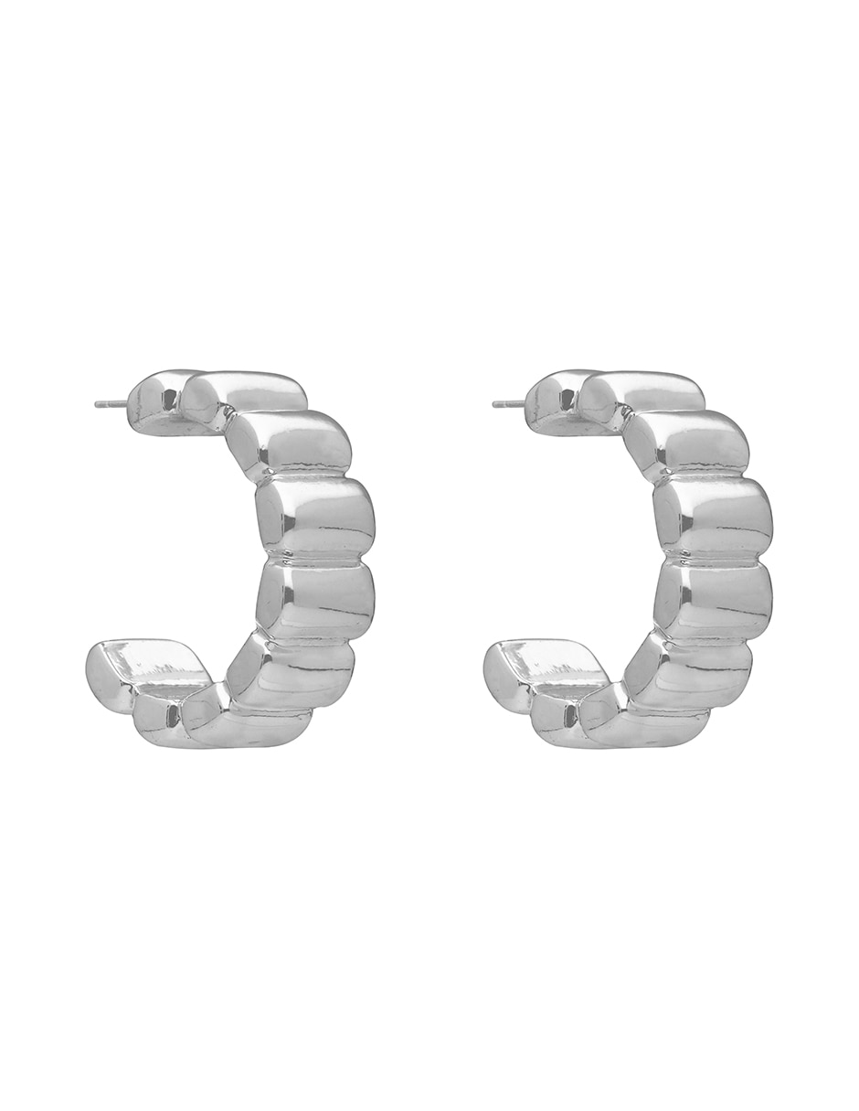 Aretes entrelazado Toggle & Chain con acabado pulido