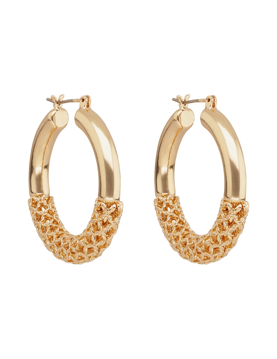 Corto de circular golden mesh con acabado pavé
