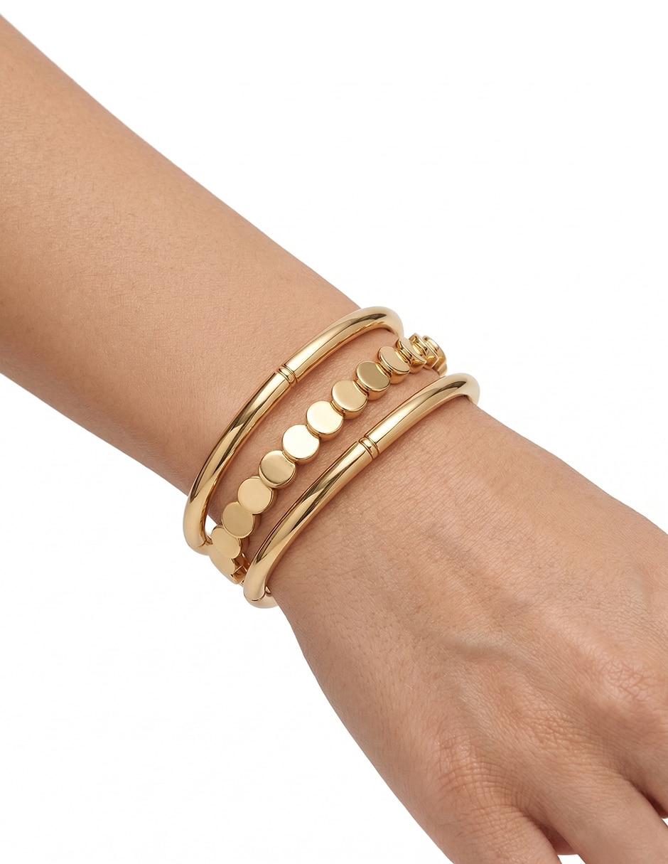 Pulsera Gold Discs 4