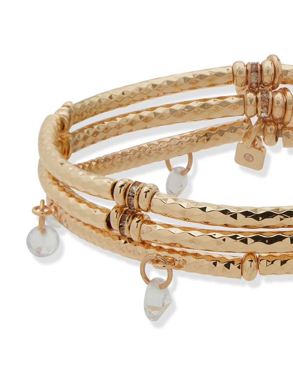 Pulsera Nine West Golden Chandelier acabado pulido