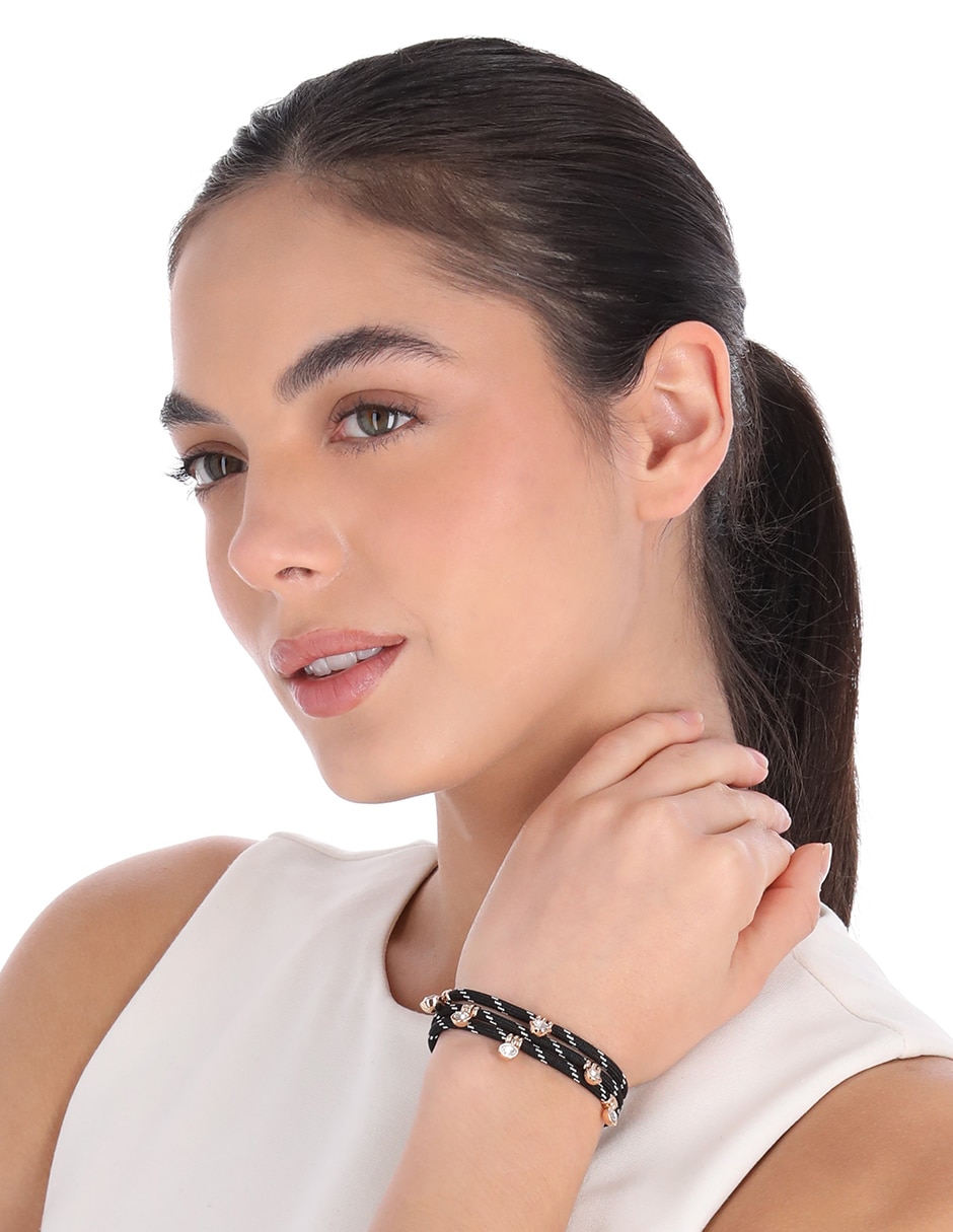 Pulsera nine west de aleación de metal corded color acabado