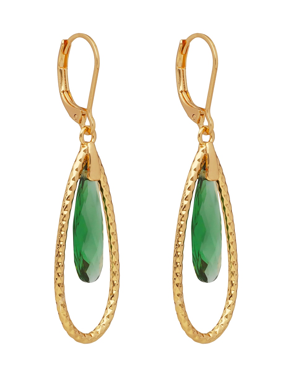 Aretes de gota Key Item Color con acabado brillante