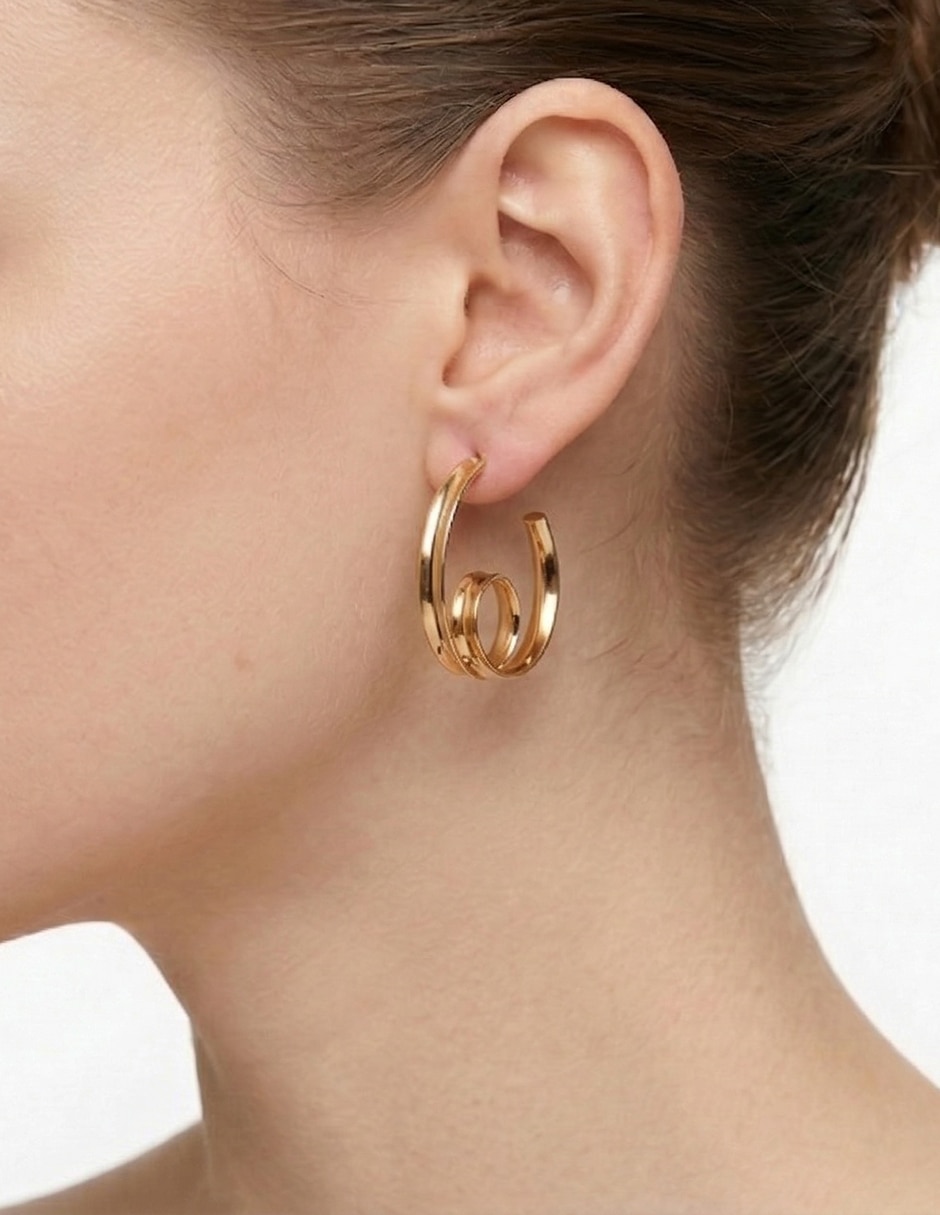 Aretes Nine West Ears 2 con acabado pulido