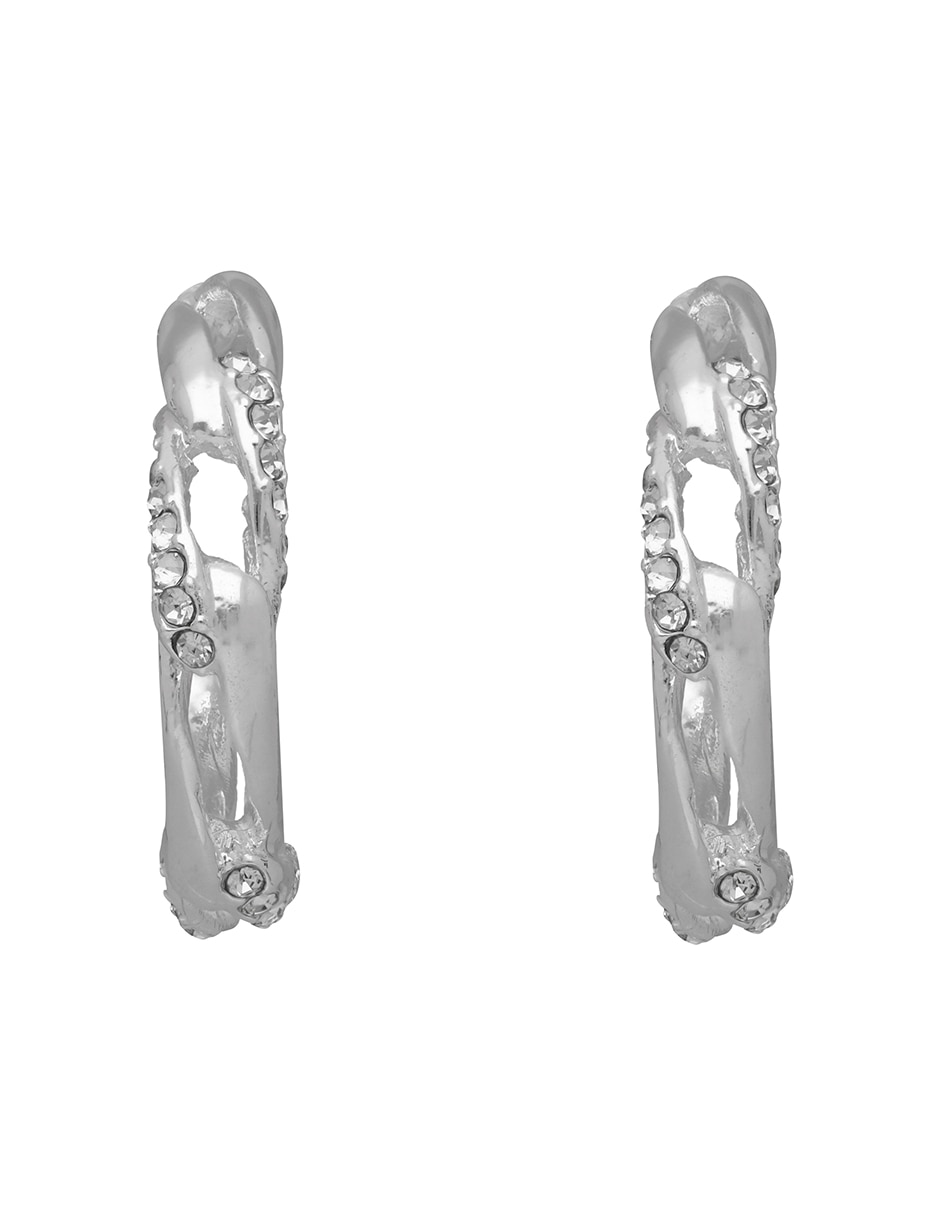 Aretes Crystal Chain con acabado pulido 1
