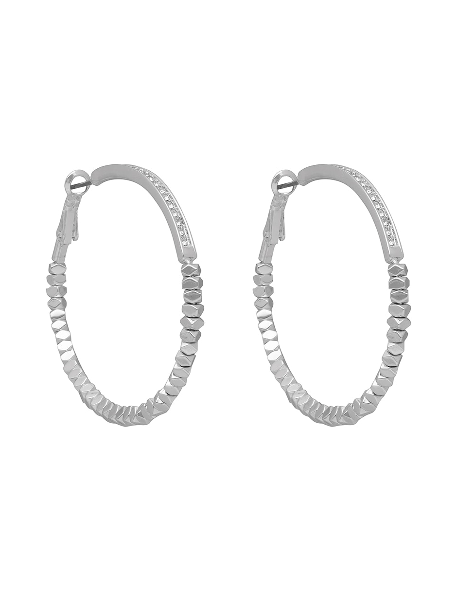 Aretes Crystal Chain con acabado pavé 1