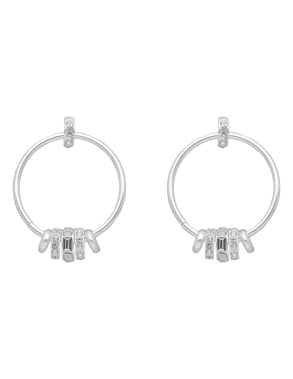 Aretes Crystal Chain con acabado pavé 1