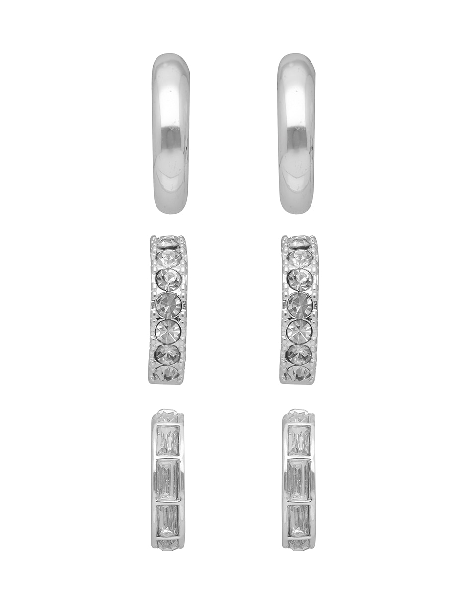 Aretes Crystal Chain con acabado pulido 1