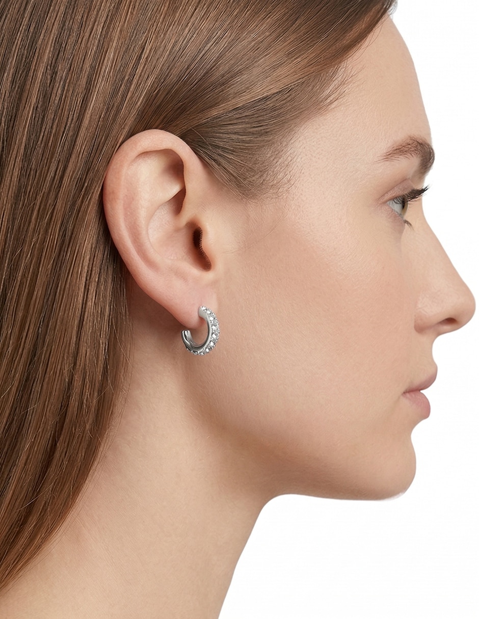 Aretes Crystal Chain con acabado pulido 3
