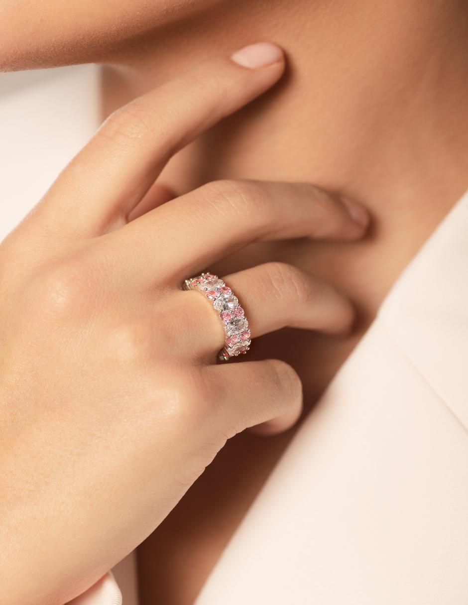 Anillo Gladkova Joyería P 925 de plata zirconia acabado pavé