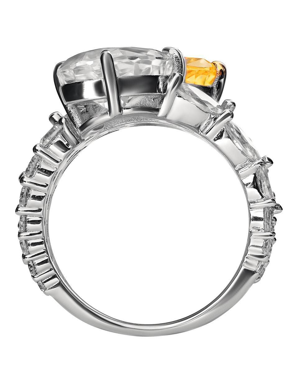 Anillo P 925 de plata zirconia brillante