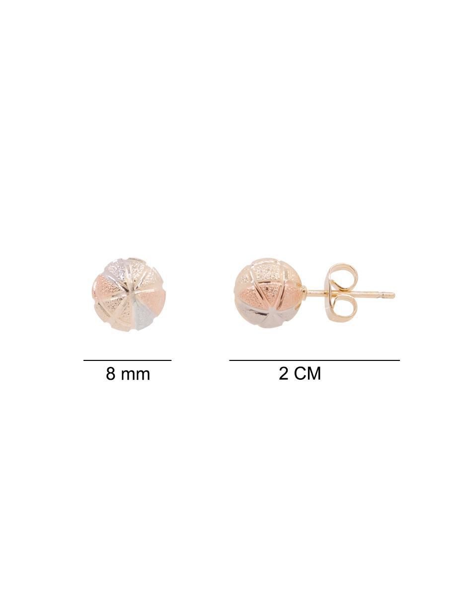 Aretes redondos con acabado brillante 5
