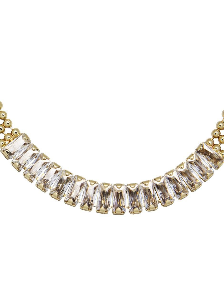 Pulsera con zirconia 18 k acabado chapa de oro
