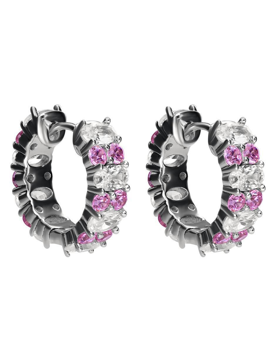 Aretes de plata P 925 con acabado pavé 2