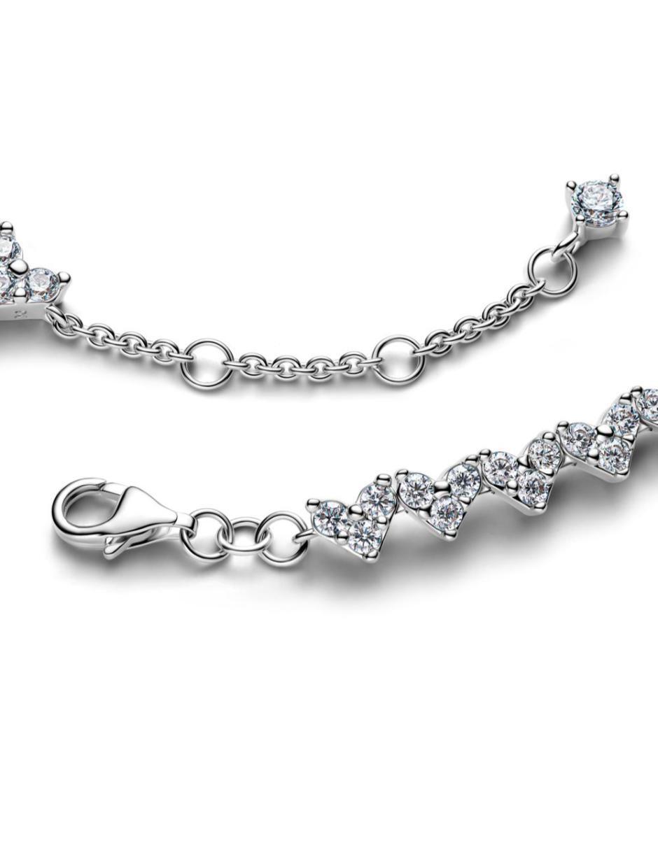 Brazalete Pandora de plata con zirconia cúbica P 925 Timeless acabado brillante