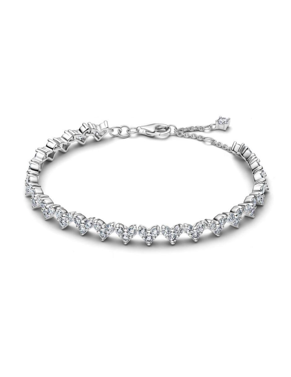 Brazalete Pandora de plata con zirconia cúbica P 925 Timeless acabado brillante