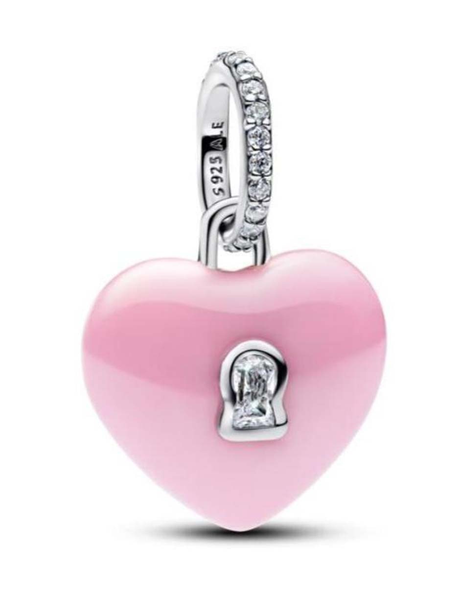Charm de corazón Pandora Moments de plata P 925 zirconia cúbica