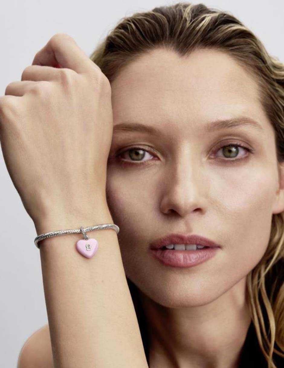 Charm de corazón Pandora Moments de plata P 925 zirconia cúbica
