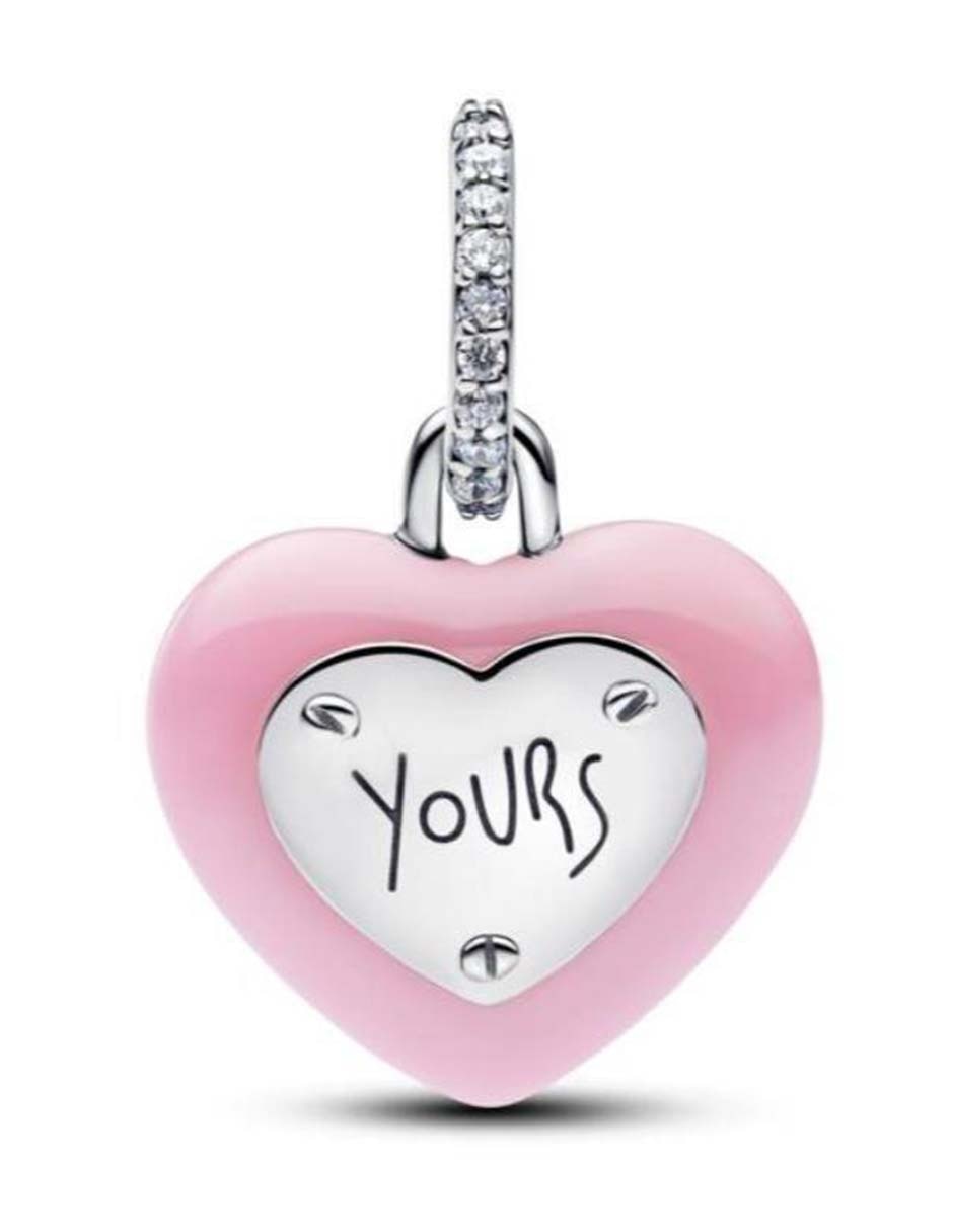 Charm de corazón Moments de plata P 925 zirconia cúbica