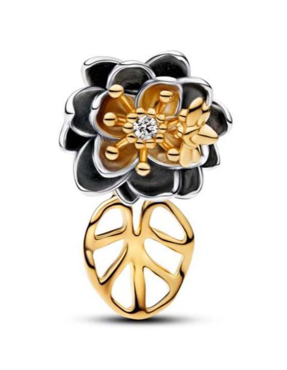 Charm de flor Disney x Tiana de plata P 925 diamante 1